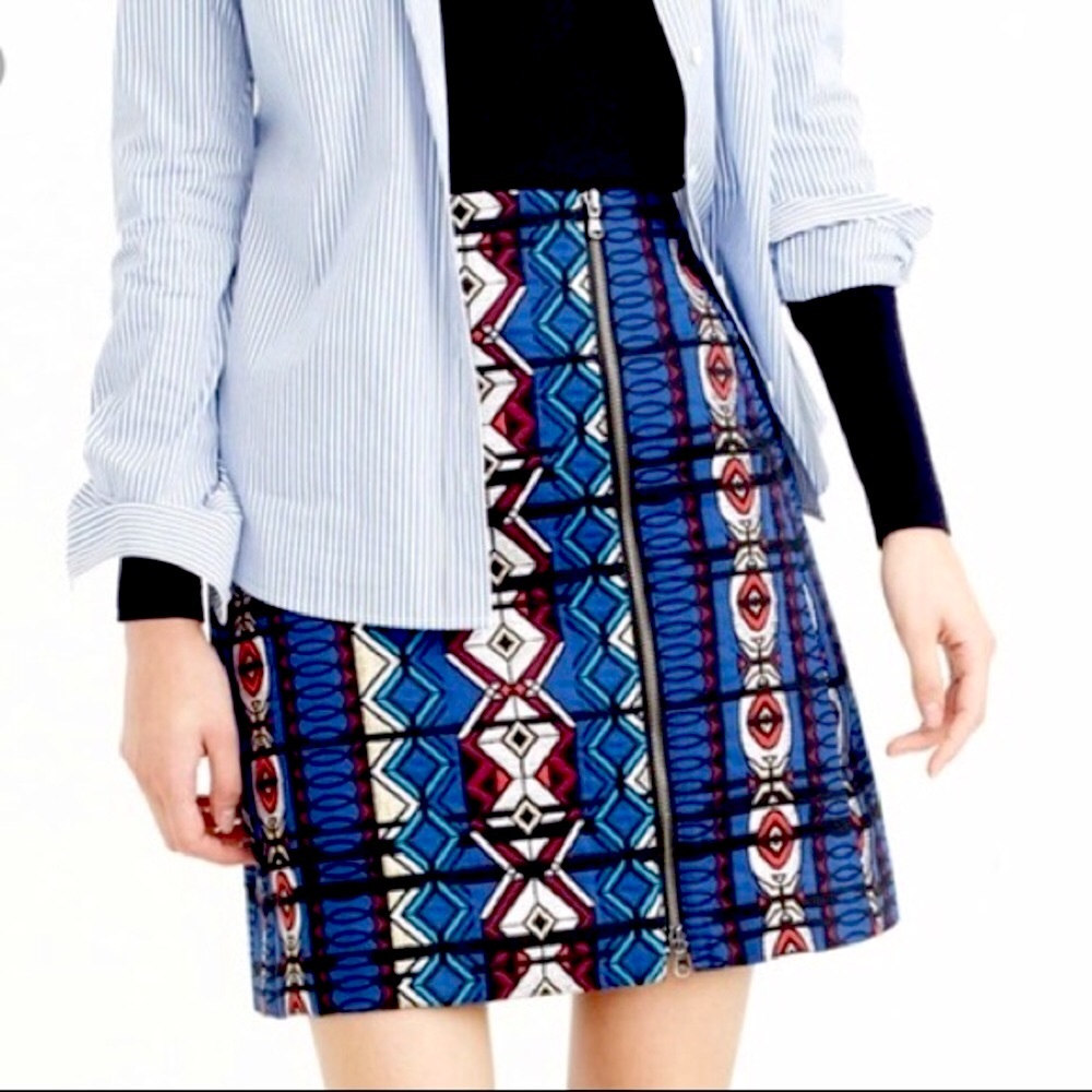 J. Crew Jacquard Mini Skirt